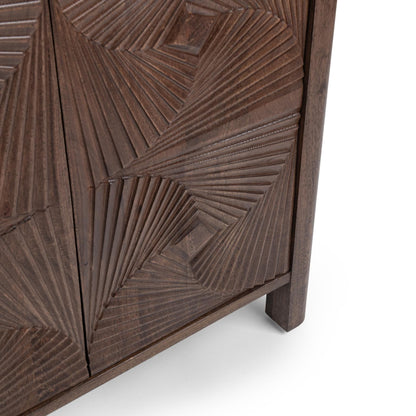 Lina - 4 Door Cabinet - Kona Brown