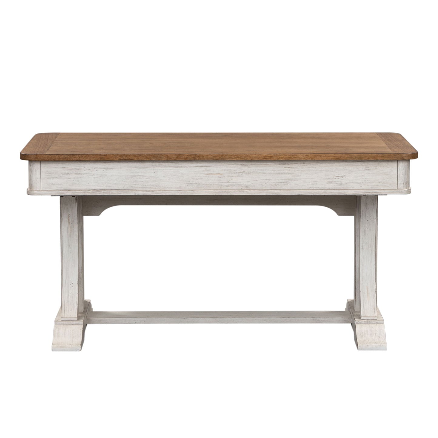 Farmhouse Reimagined - Writing Desk - Antique White / Chestnut Tops