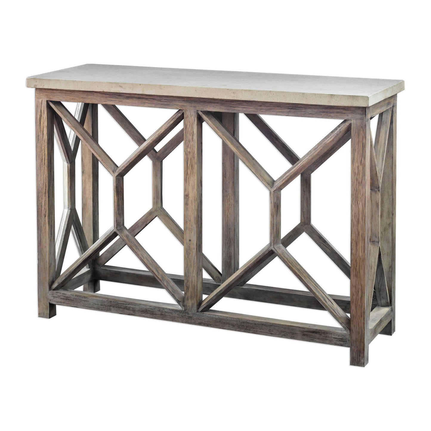 Catali - Stone Console Table - Ivory