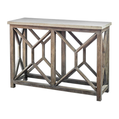 Catali - Stone Console Table - Ivory