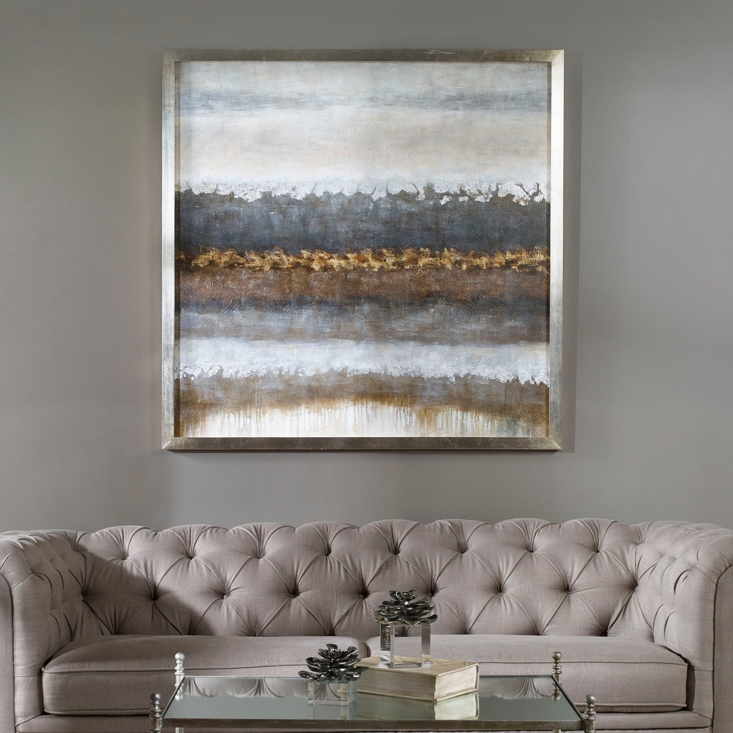 Layers - Landscape Art - Pearl Silver