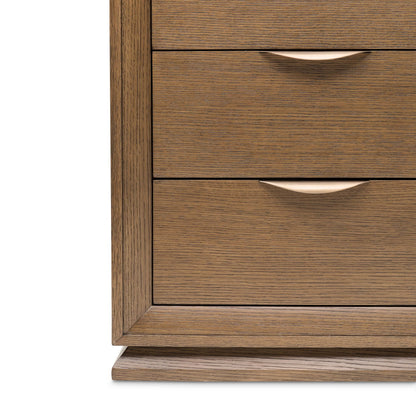 Portrait - 5-Drawer Chest With LED Lights - Sienna Brown