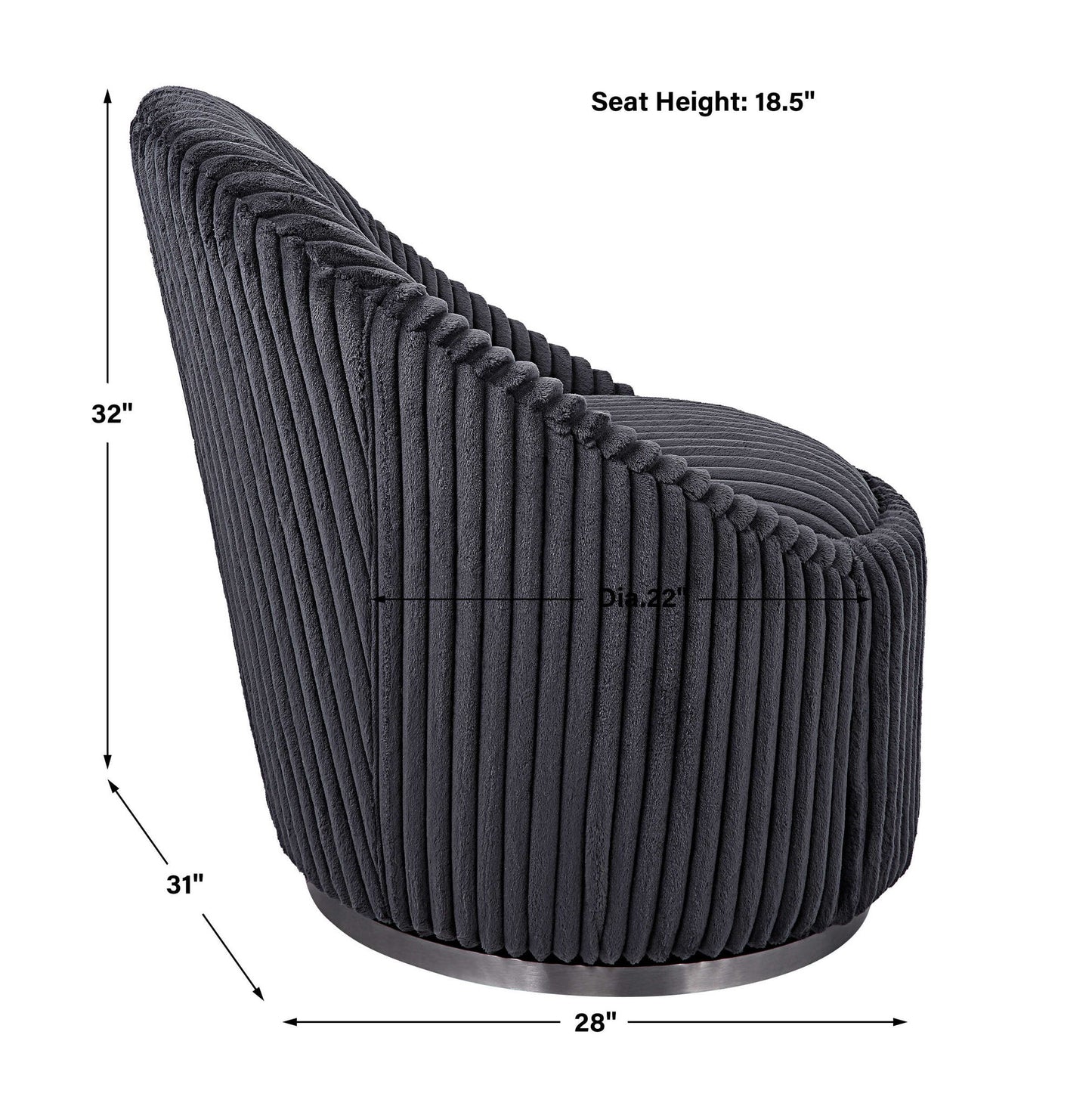 Crue - Fabric Swivel Chair