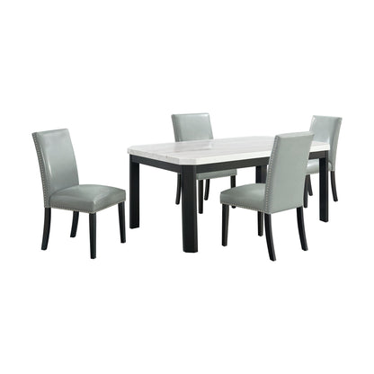 Francesca - 5 Piece Rectangular Dining Set (Table & Four Chairs) - Gray