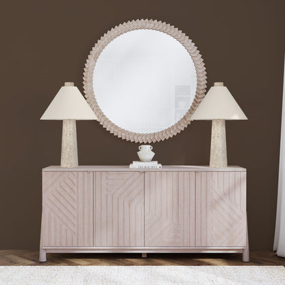 Claire - Wall Mirror - White Wash