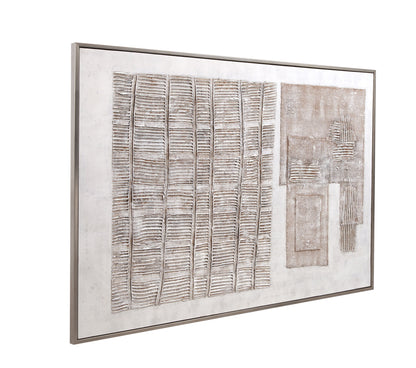 Counted Days Framed Canvas - Beige / White