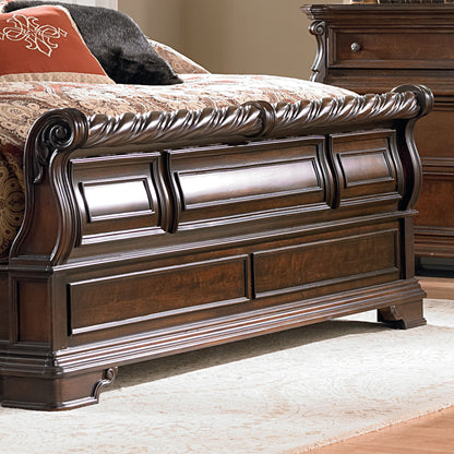 Arbor Place - King Sleigh Footboard - Brownstone