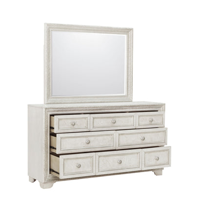 Camila - Dresser and Mirror - Creamy White