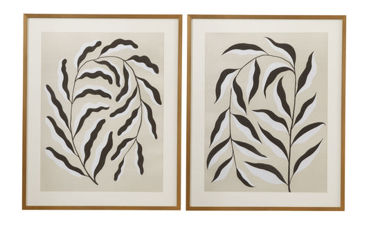 Emerging Weeds I Framed Print - Gray