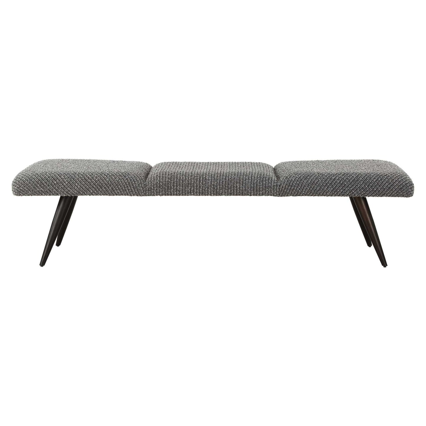 Bowtie - Charcoal Fabric Bench