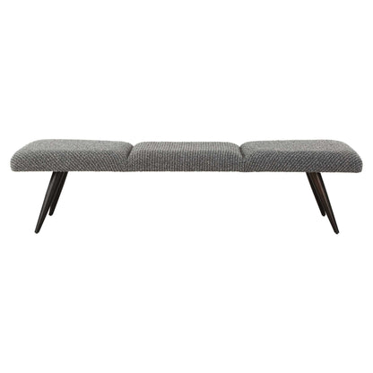 Bowtie - Charcoal Fabric Bench