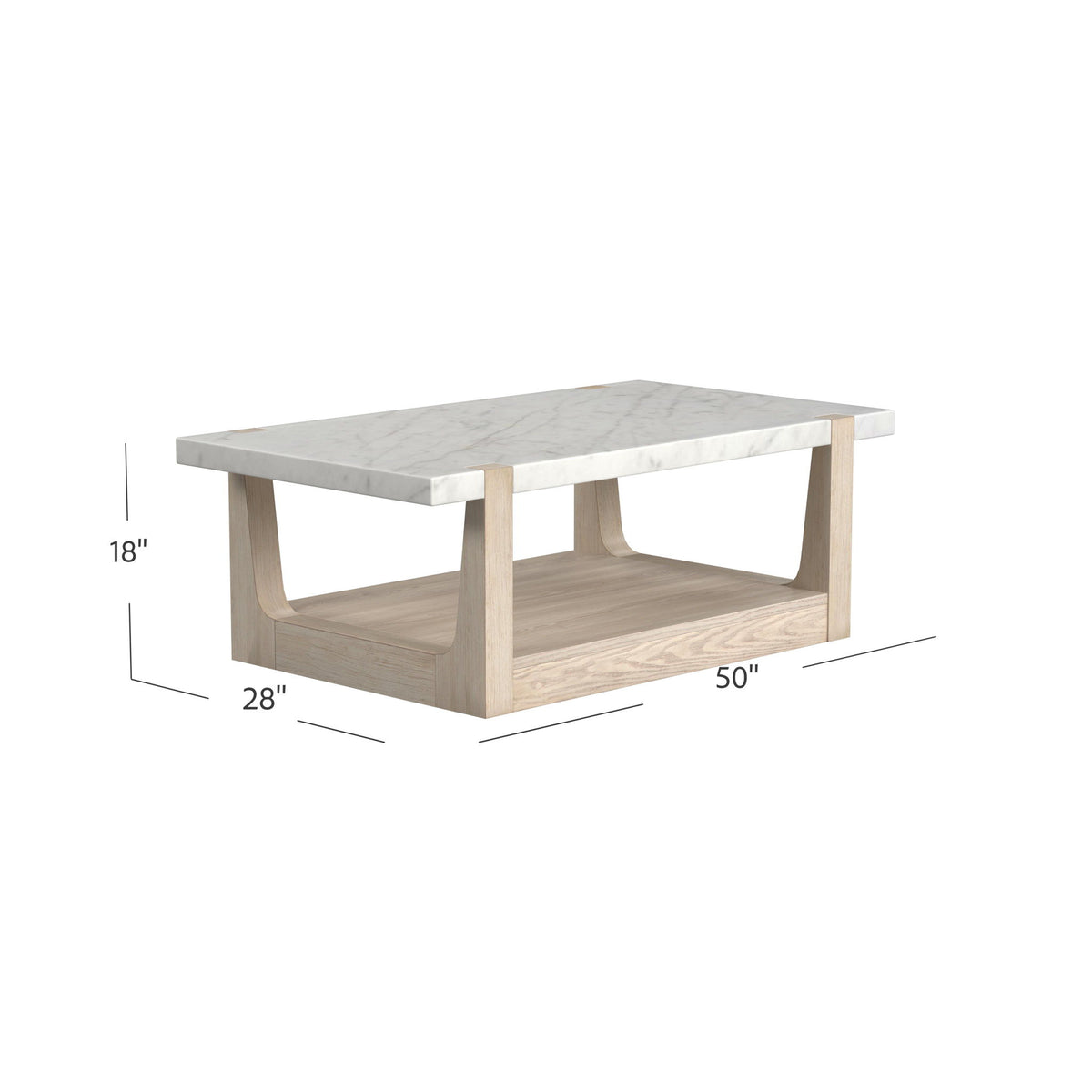 Newport - Rectangle Cocktail Table - White