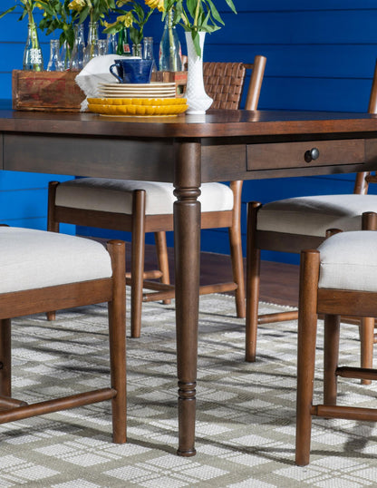 Lake House - Leg Table - Pinecone And Dried Tobacco