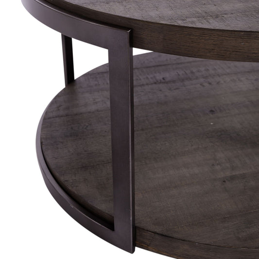 Modern View - Round Cocktail Table Base - Gauntlet Gray