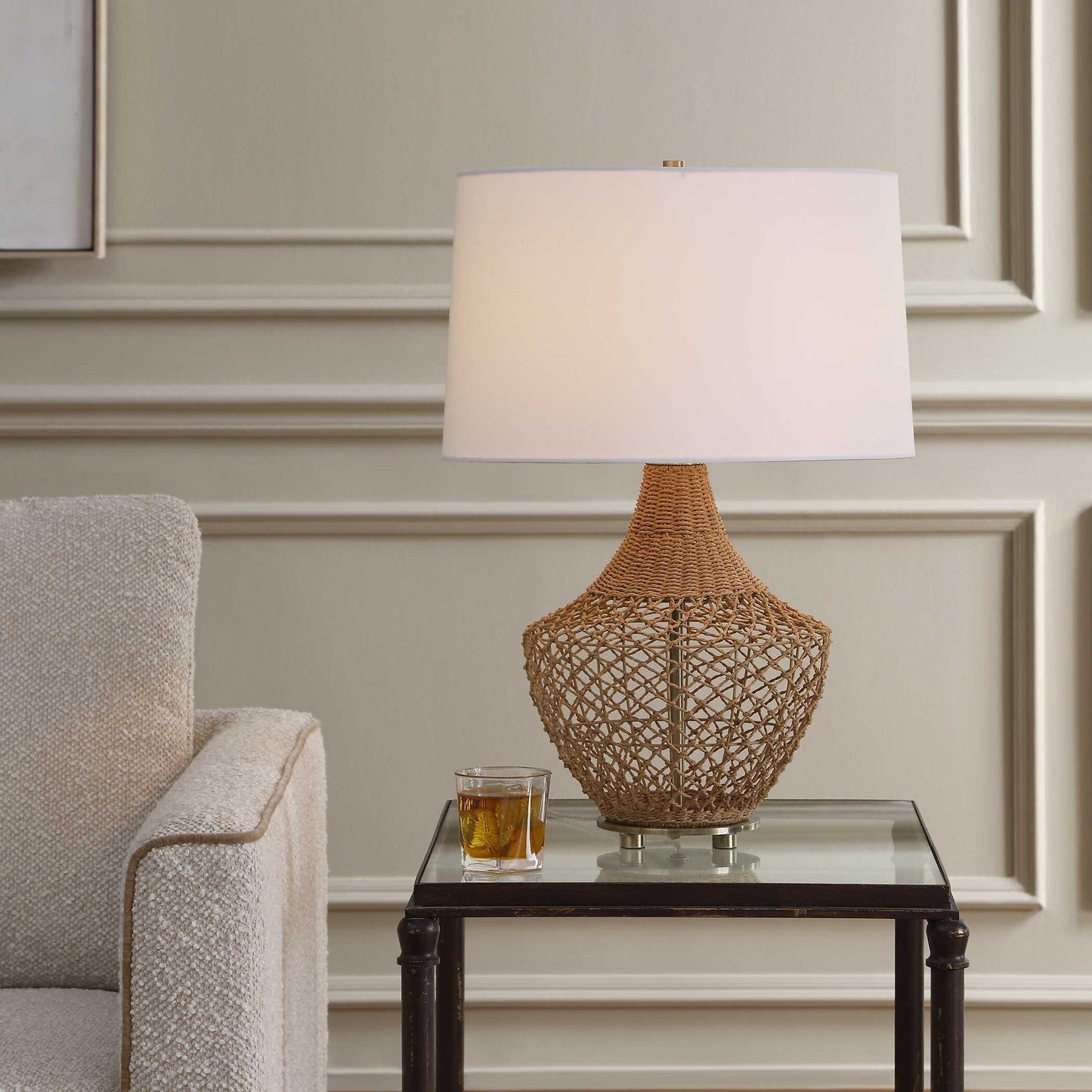 Samori - Rattan Table Lamp - Woodtone
