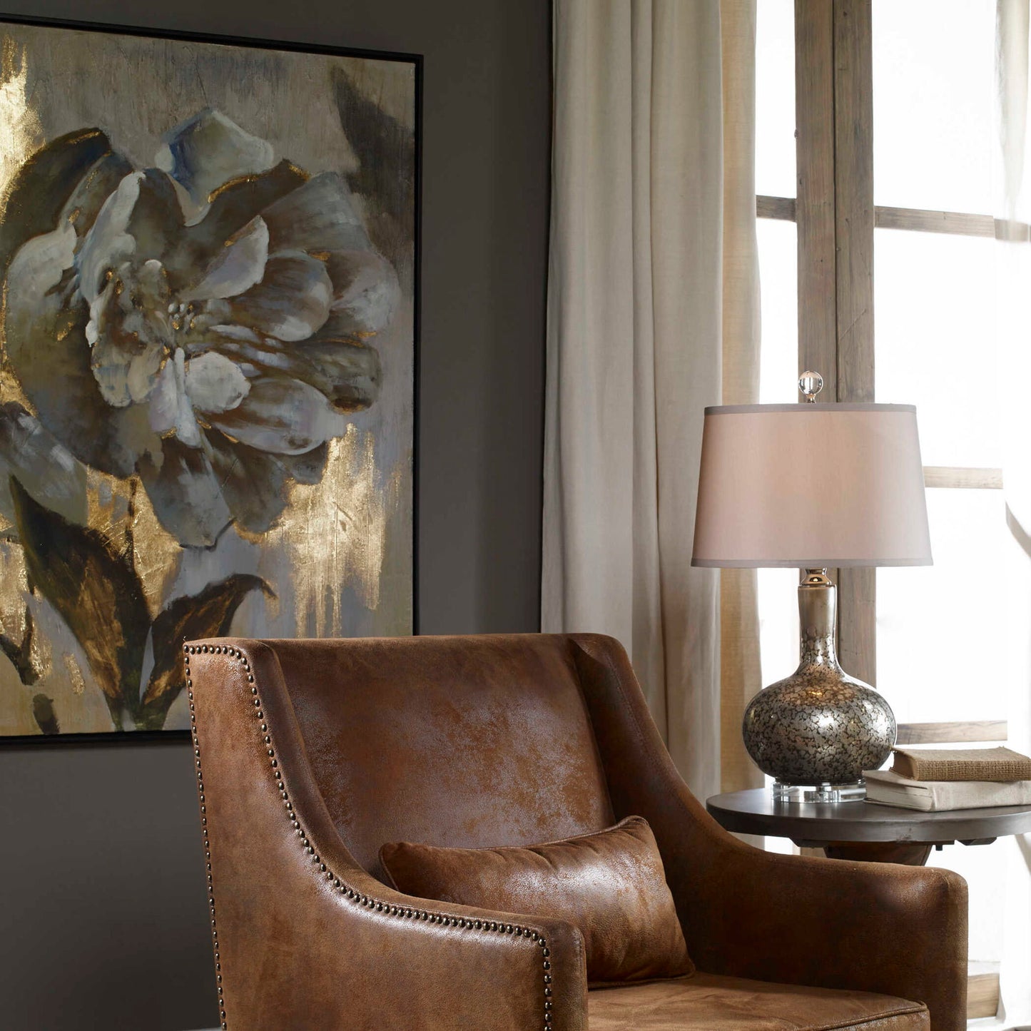 Dazzling - Floral Art - Light Brown
