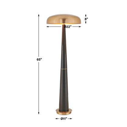 Davis - Floor Lamp - Black,Brass,Gold