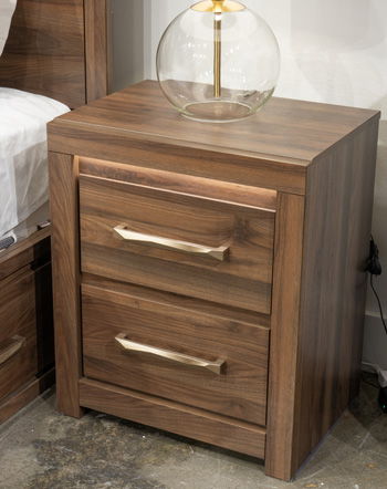 Janfyn - Two Drawer Night Stand - Brown