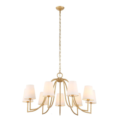 Seville - 9 Light Chandelier - Gold