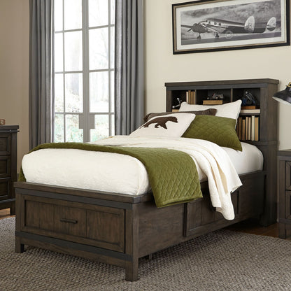 Thornwood Hills - Twin Storage Footboard - Rock Beaten Brown