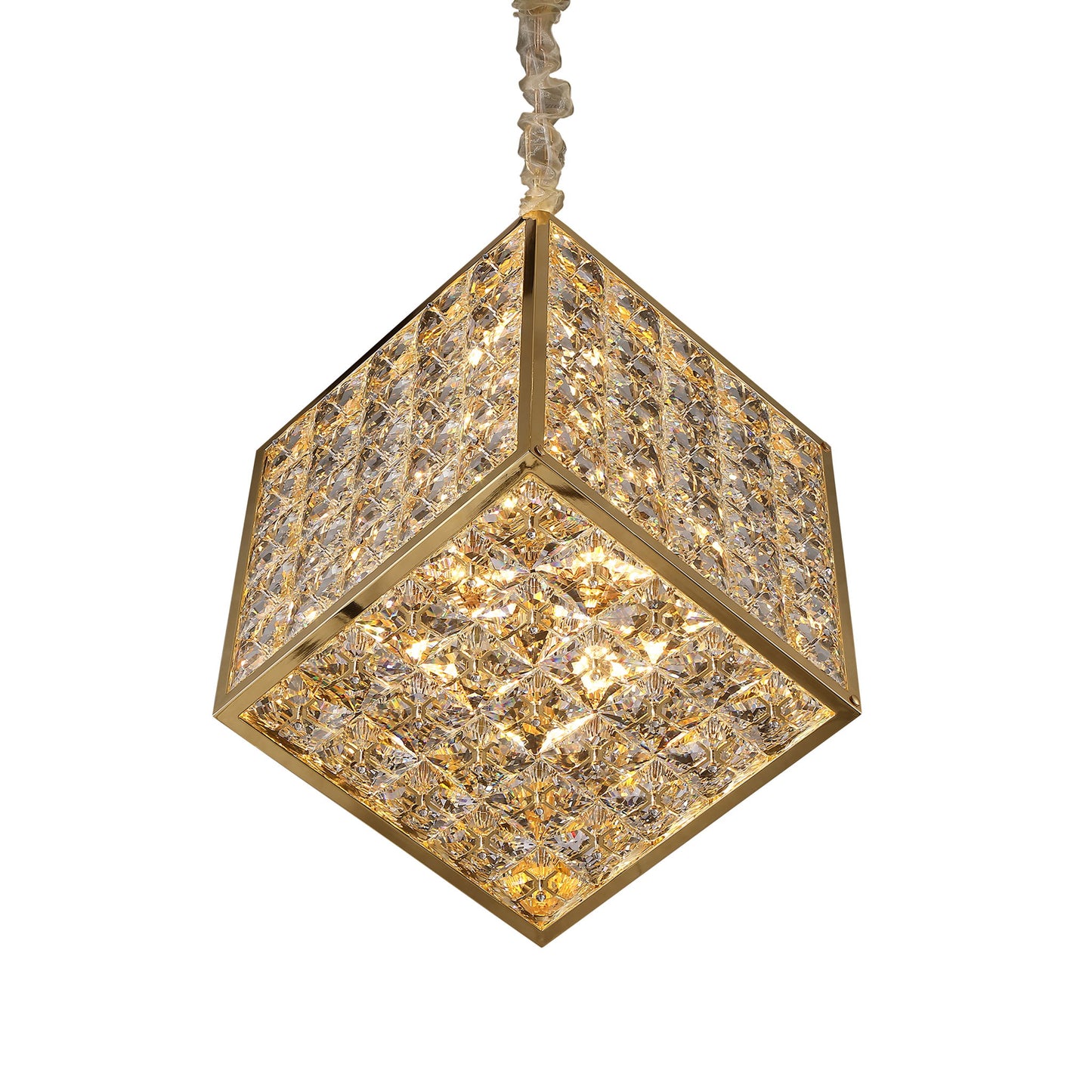 Michael Amini Lighting - Cubes Modern Crystal Chandelier - Gold