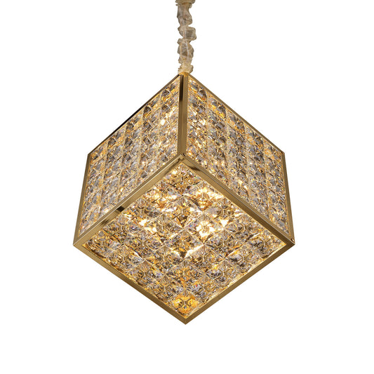 Michael Amini Lighting - Cubes Modern Crystal Chandelier - Gold