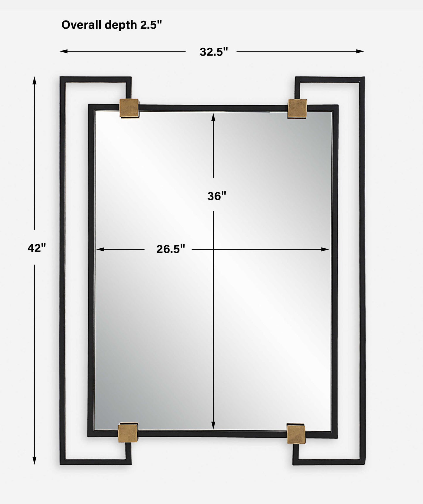 Ivey - Rectangle Industrial Mirror