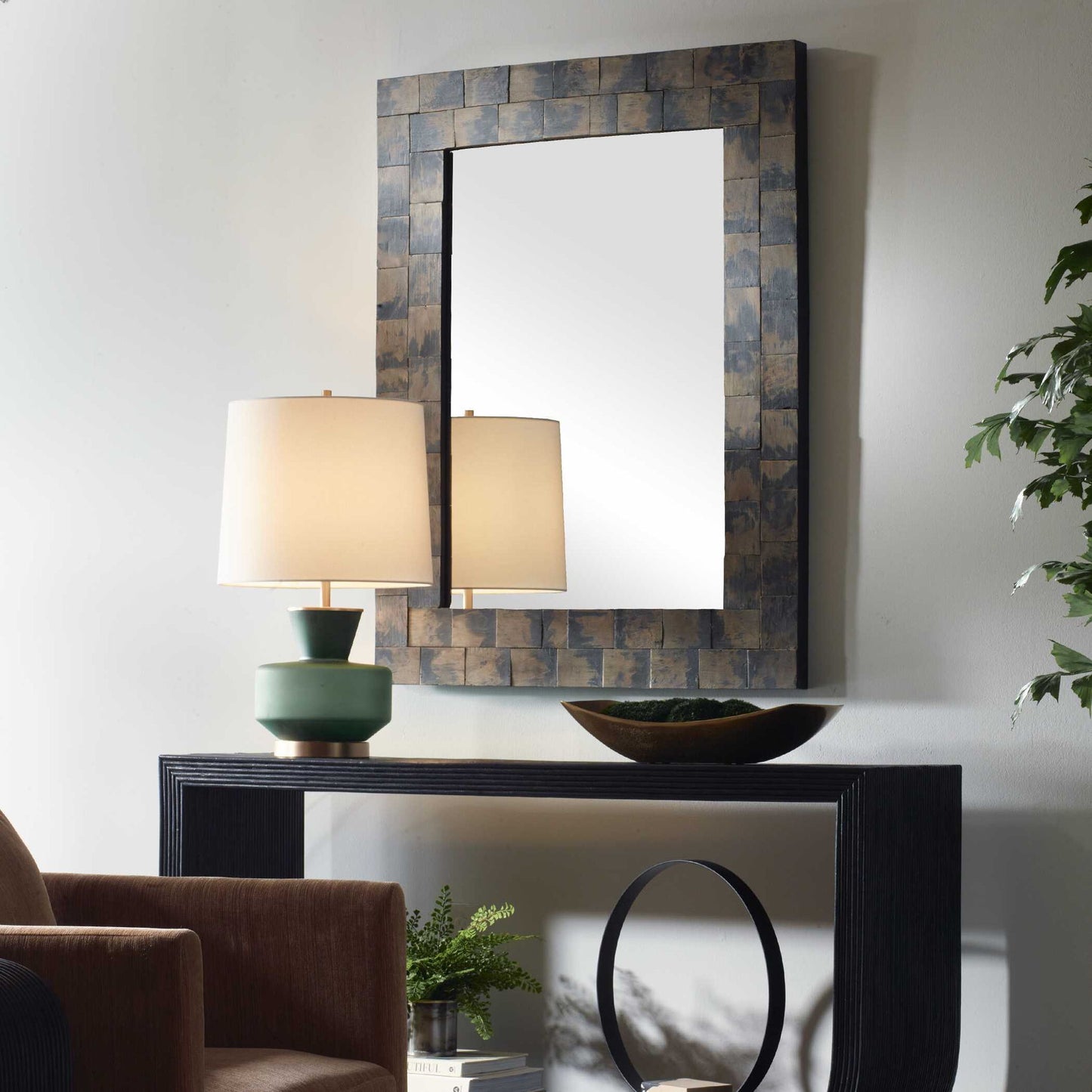 Burke - Wooden Mirror - Light Brown