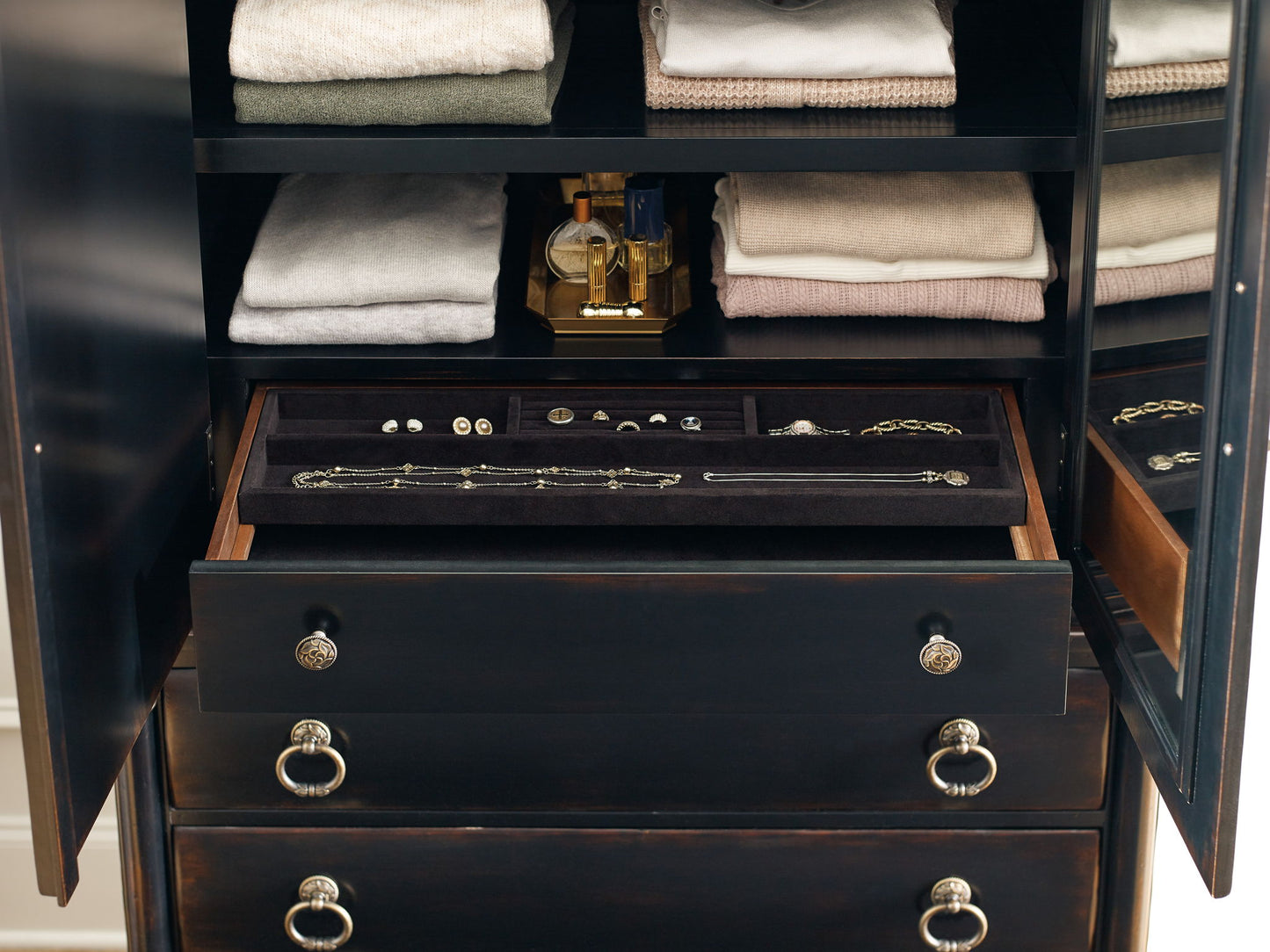 Charleston - Jewelry Armoire - Black