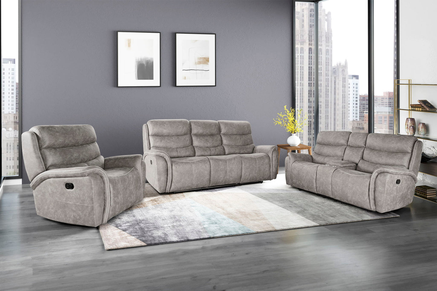 Kamari - Power Lift Recliner With Heat & Massage - Gray