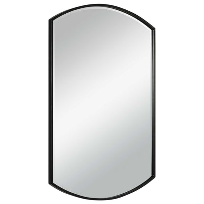 Shield - Shaped Iron Mirror - Black