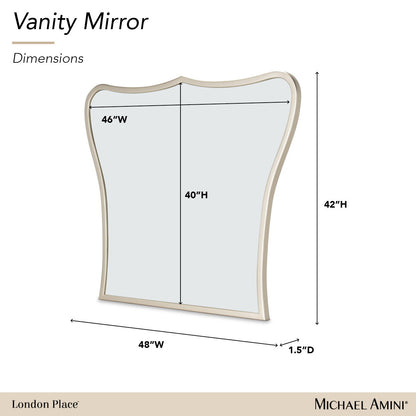 London Place - Vanity Mirror - Creamy Pearl