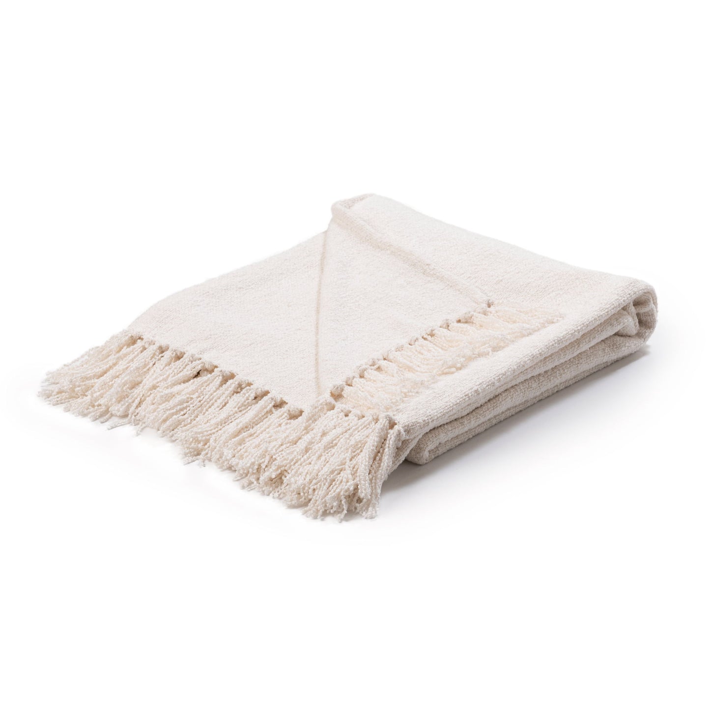 Aria - 50" x 70" Boucle Throw - Ivory