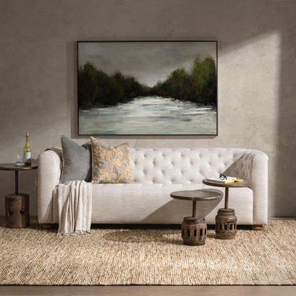 Amira - Large Round Accent Table - Dark Brown