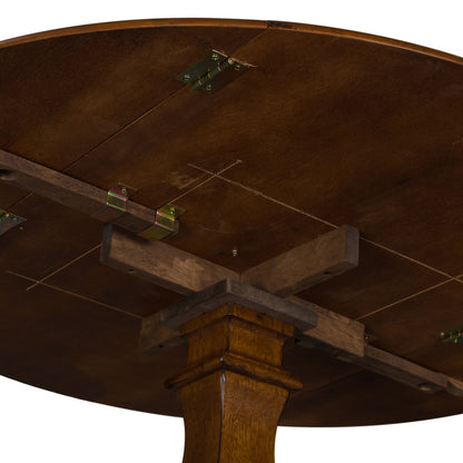 Creations - Drop Leaf Pedestal Table Top - Dark Brown