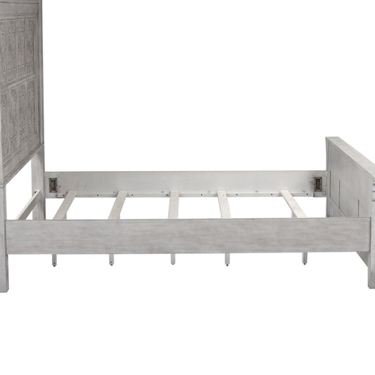Heartland - Panel Bed Rails - Antique White / Tobacco Tops