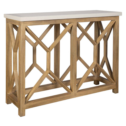 Catali - Stone Console Table - Ivory