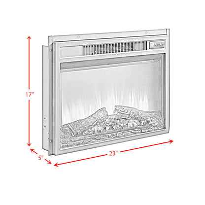 23" Fireplace Insert - Black