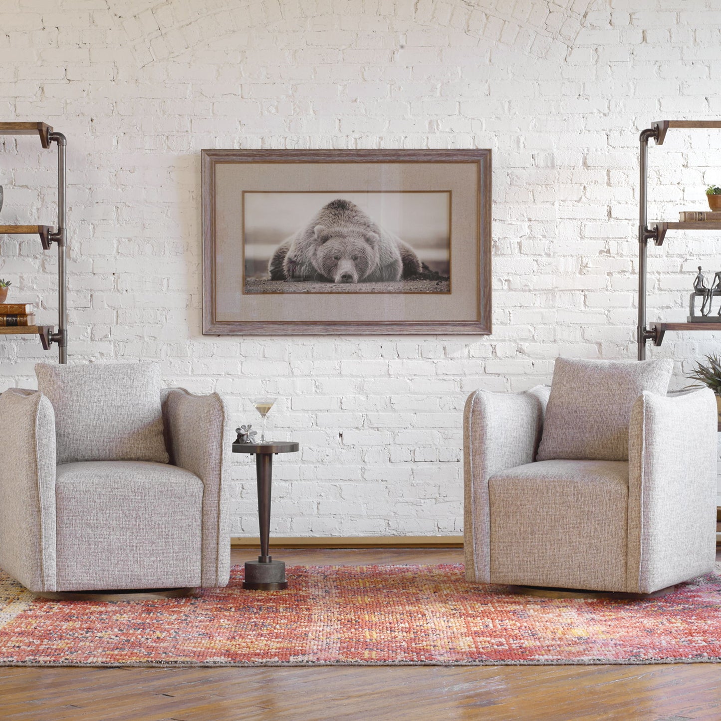 Deep Sleep - Bear Print - Pearl Silver