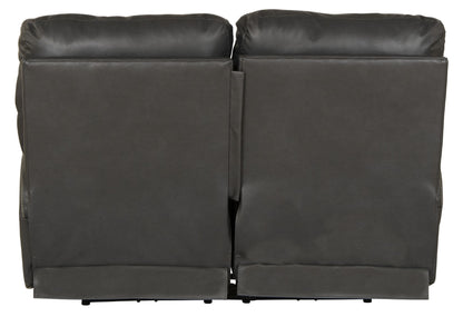 Angelo - Power Reclining Loveseat - Gunmetal