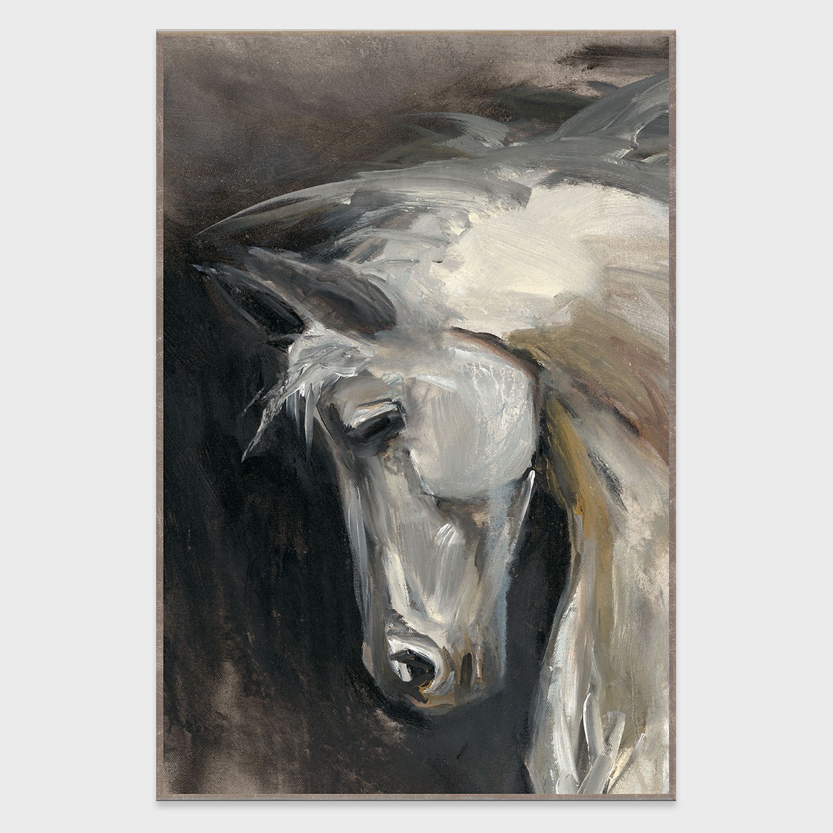 Dash I - 40" x 60" Painting Art by Buddy Whitlock - Dark Gray