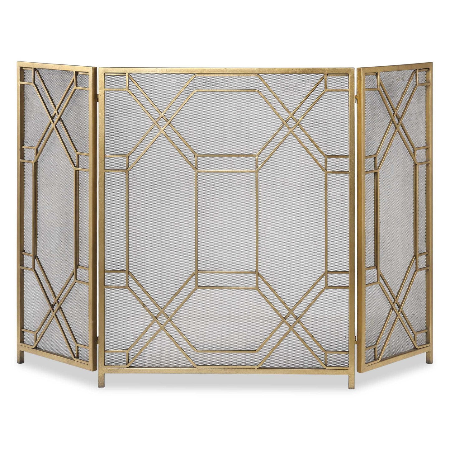 Rosen - Fireplace Screen - Gold