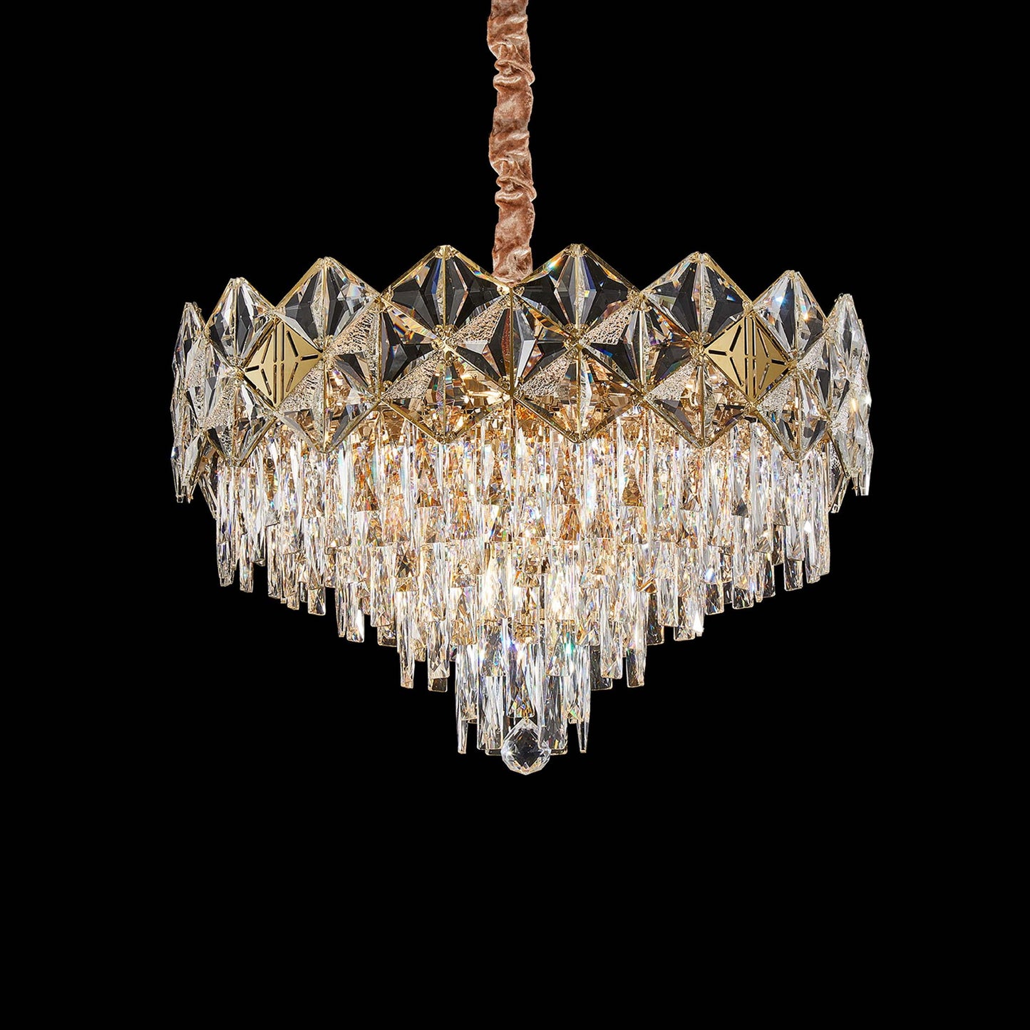 Michael Amini Lighting - Regalia 13-Light Crystal Chandelier - Gold