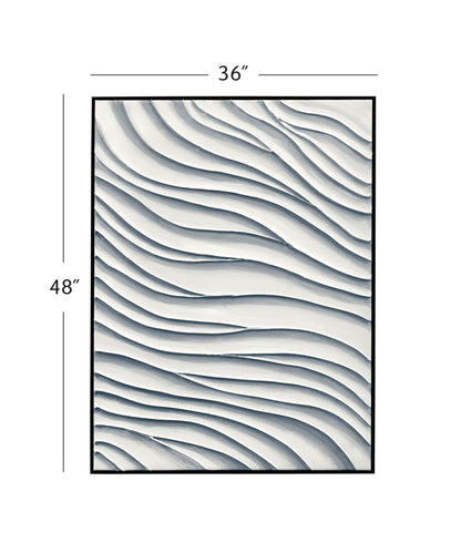 Ripples Canvas Art - White