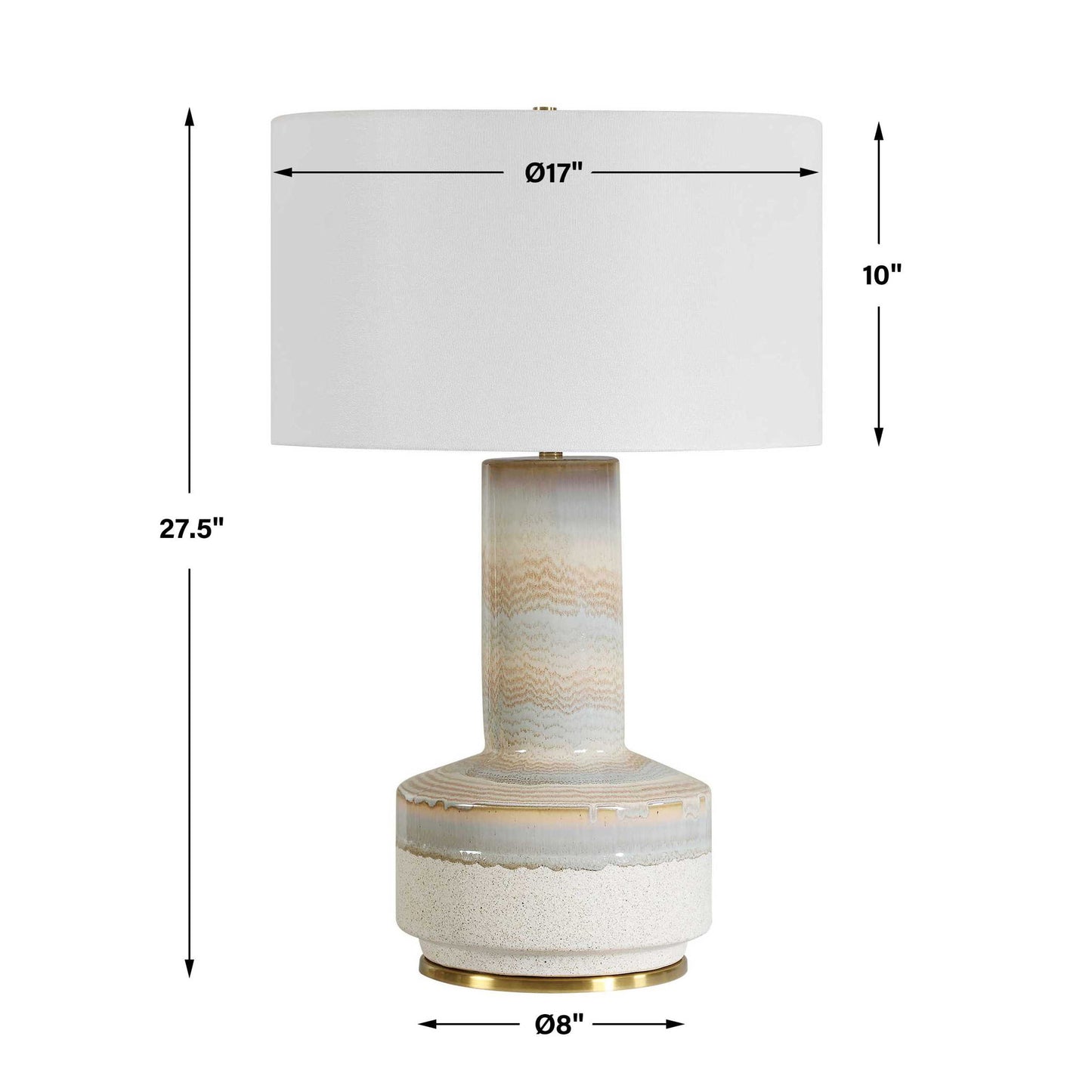Armitage - Textured Table Lamp - Blue / Brown / Gray / White