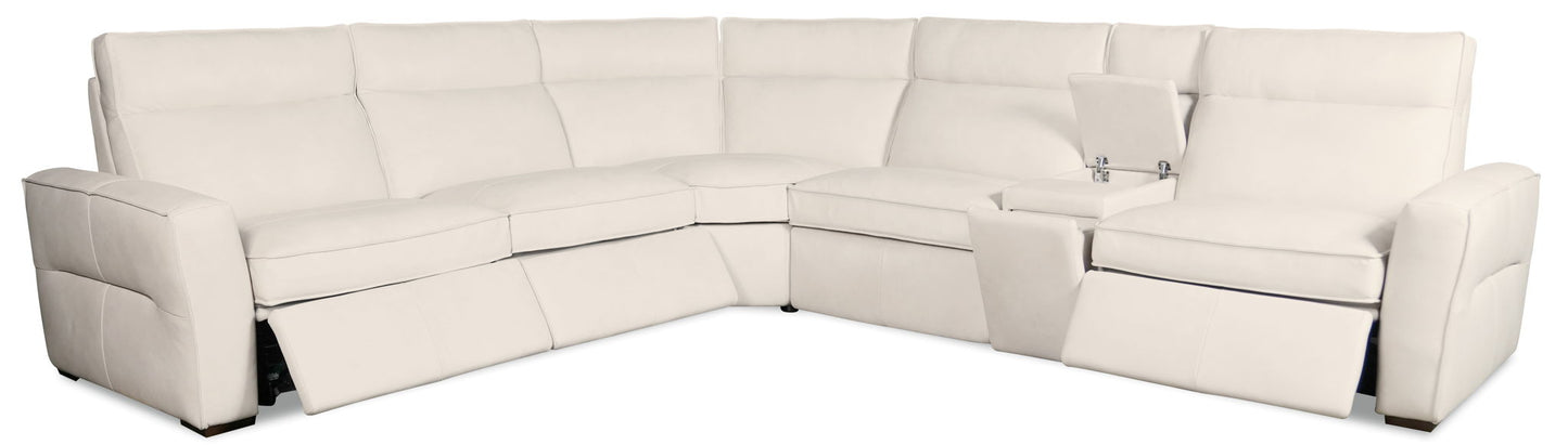 MS - Vann Six-Piece Power Sectional - White