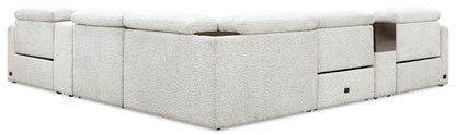 MS - Anaheim Seven-Piece Power Sectional - White