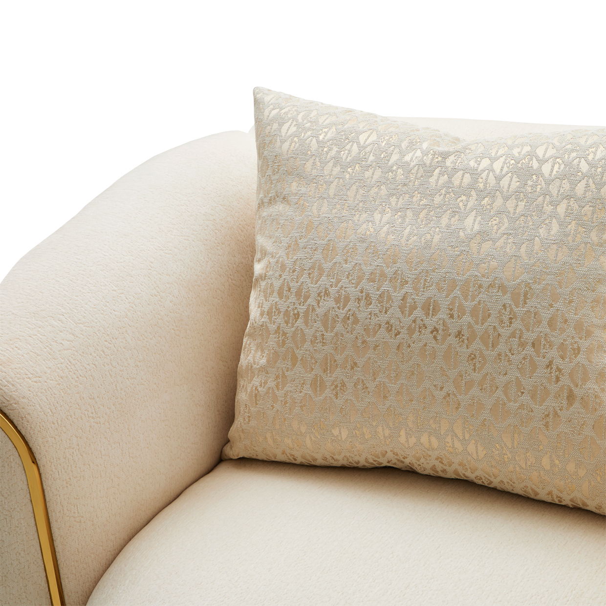 Sassani - Accent Chair - Crepe / Gold