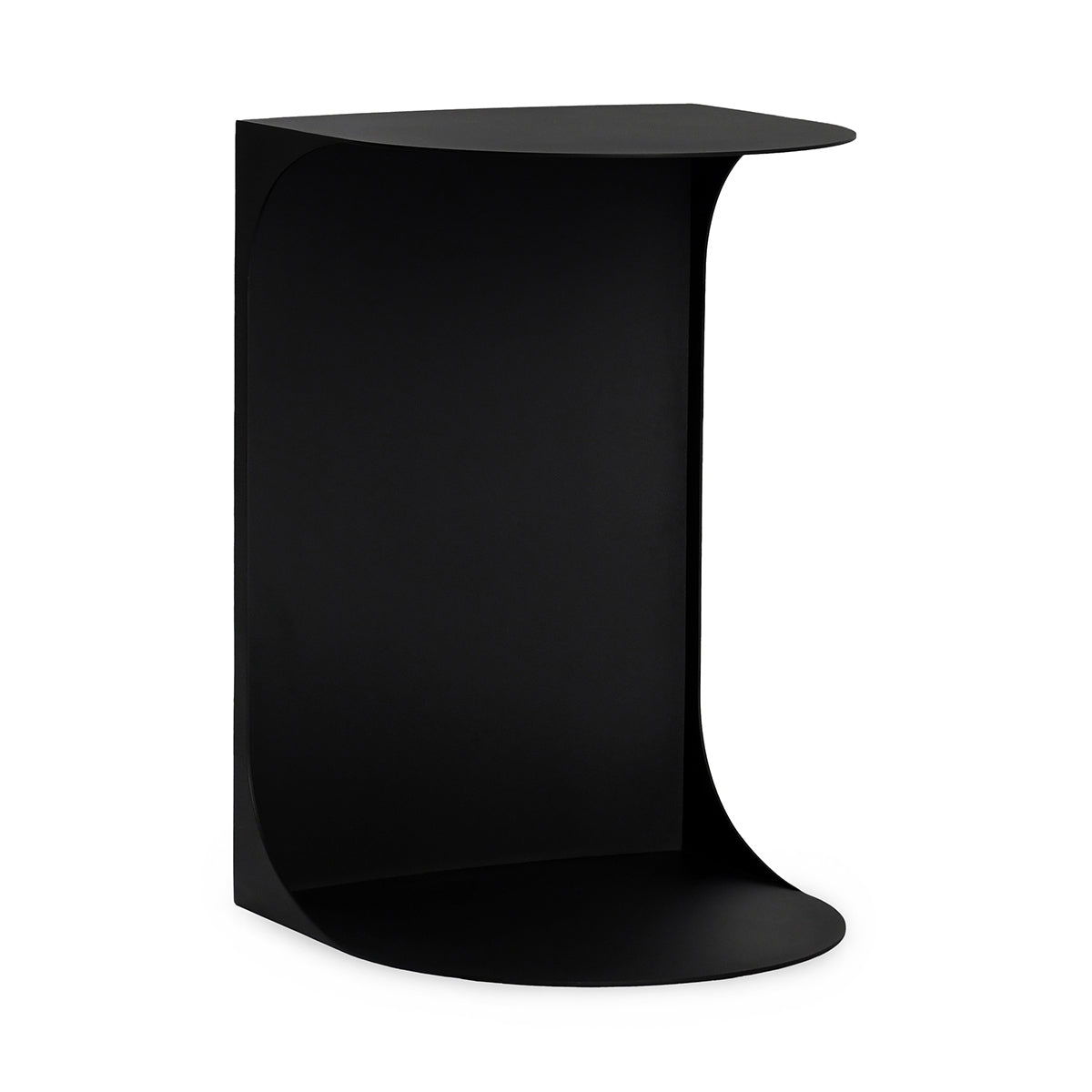 Cote - 16" Metal Accent Table - Black