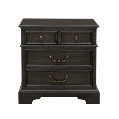 Hickory Creek - 3 Drawer Nightstand - Brown